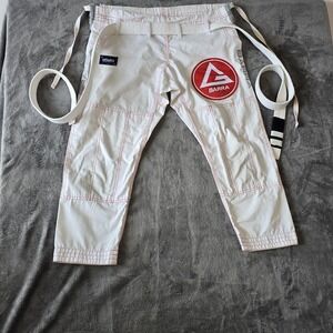 GRACIE BARRA JIU JITSU Gi Pants Adult SIZE A0 White Equipe Edition